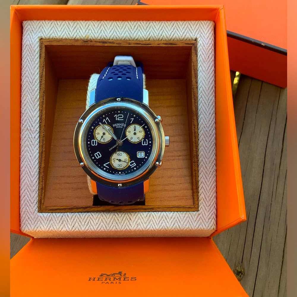 Blue and Silver Men's Watch
